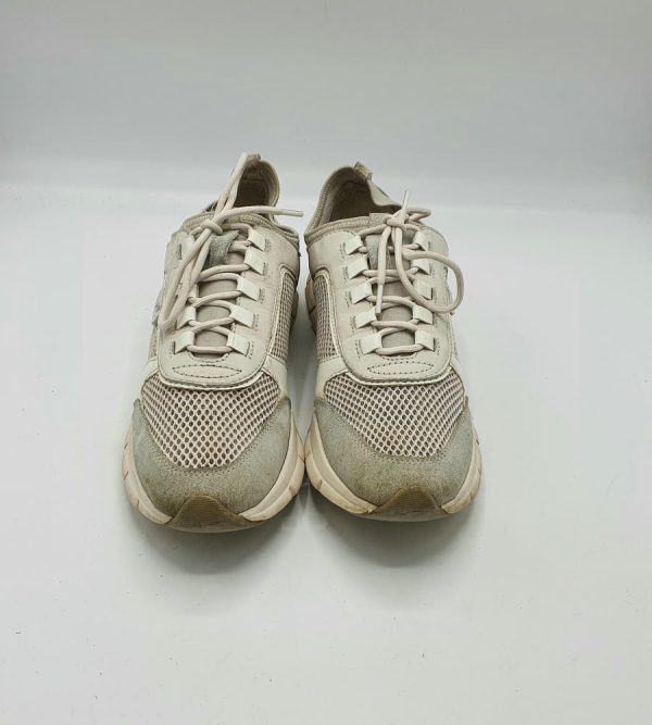 Geox Adidasi dama Geox marimea 40, piele si textil, albi cu gri - imagine 3