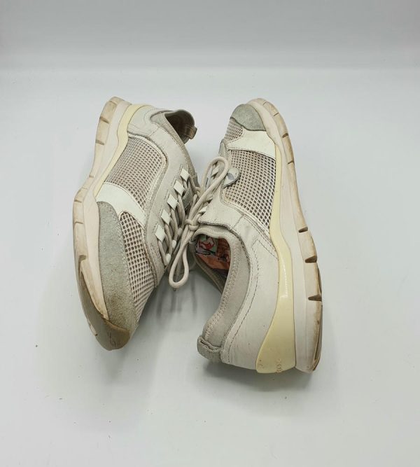 Geox Adidasi dama Geox marimea 40, piele si textil, albi cu gri - imagine 4