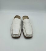 Saboti dama M&S 37.5 , piele ,alb - imagine 3