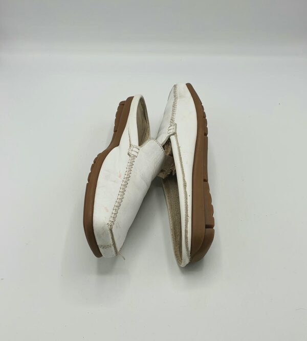 Saboti dama M&S 37.5 , piele ,alb - imagine 4