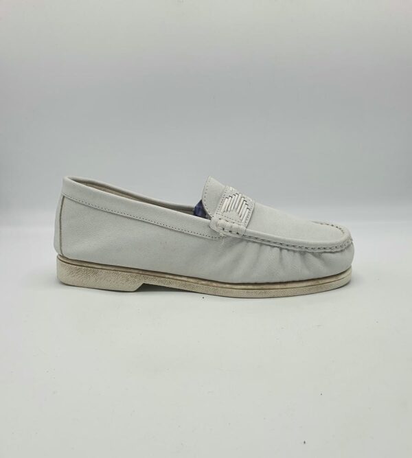 Mocasini  barbati Picnic 43 , piele ,alb - imagine 1