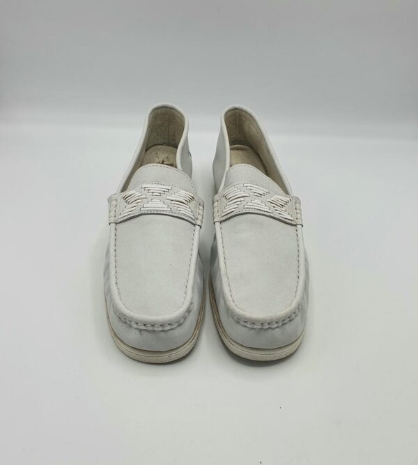 Mocasini  barbati Picnic 43 , piele ,alb - imagine 3