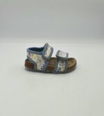 Sandale copii M&S 23 , imitatie de piele, alb multicolor