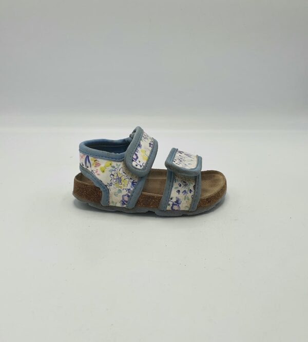 Sandale copii M&S 23 , imitatie de piele, alb multicolor - imagine 1