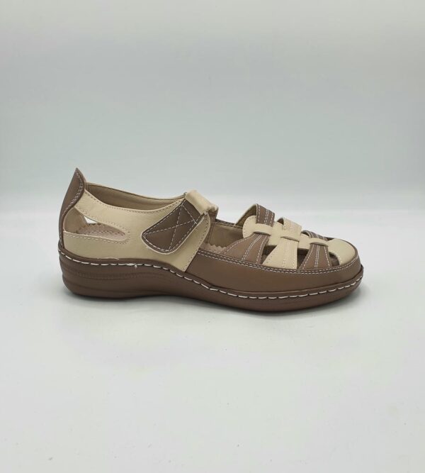 Sandale Hangao 37 , imitatie piele , maro bej - imagine 1
