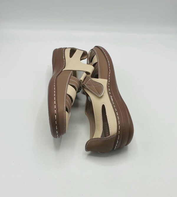 Sandale Hangao 37 , imitatie piele , maro bej - imagine 4