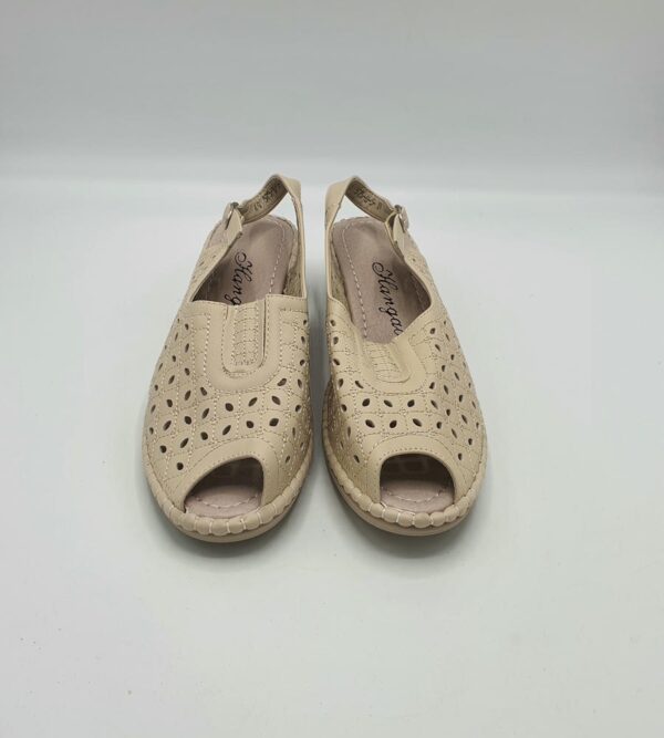 Sandale Hangao , imitatie piele , bej - imagine 5