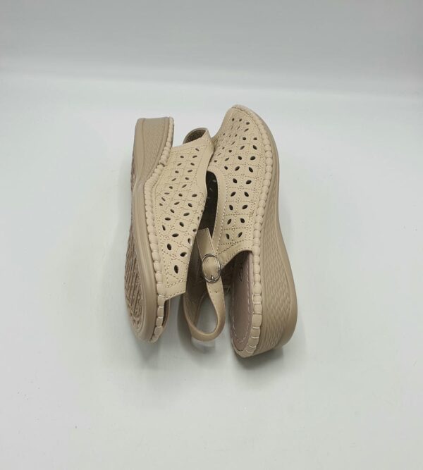 Sandale Hangao , imitatie piele , bej - imagine 4
