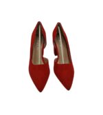 Pantofi dama Lulu 36, material textil, rosu - imagine 3