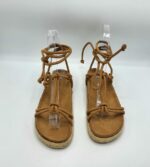 Sandale dama Pull&Bear 37 , material textil, maro - imagine 3