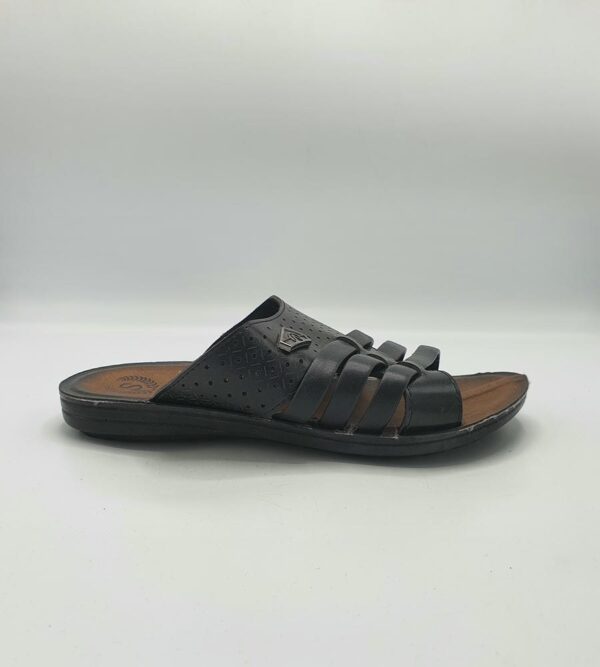 Saboti barbati Sanex 42 , imitatie de piele, negru - imagine 1