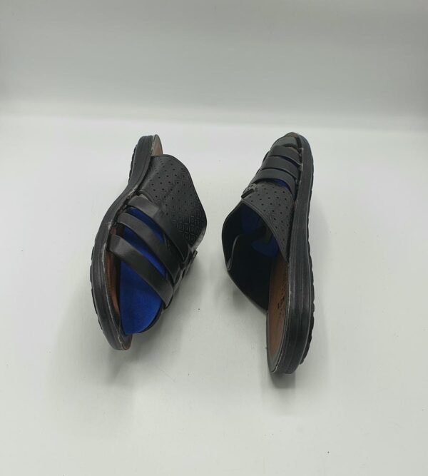 Saboti barbati Sanex 42 , imitatie de piele, negru - imagine 4