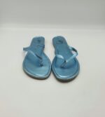 Slapi dama 40 , imitatie de piele , albastru - imagine 3