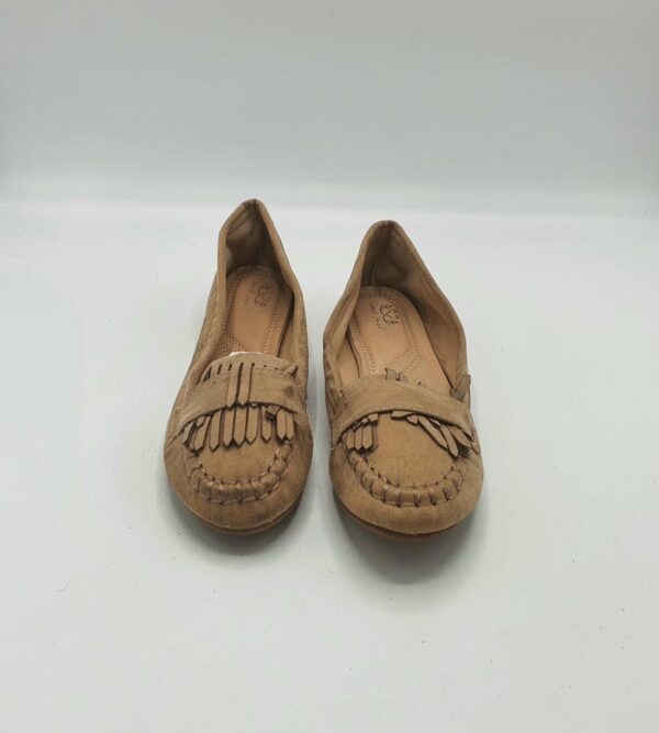 Mocasini dama Small Swan 37 , material textil, maro - imagine 3