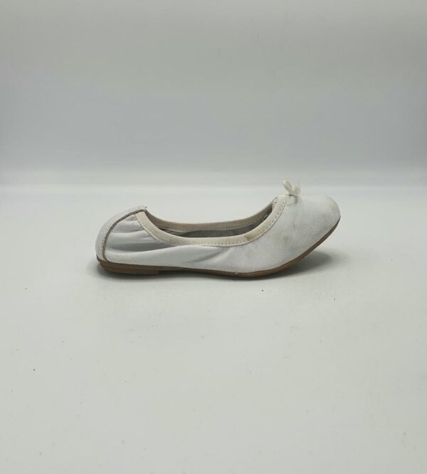 Balerini copii Fosco 30 , piele , alb - imagine 1