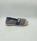 Espadrile dama Fashion 36 , material textil , bleumarin alb