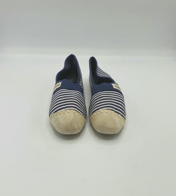 Espadrile dama Fashion 36 , material textil , bleumarin alb - imagine 5