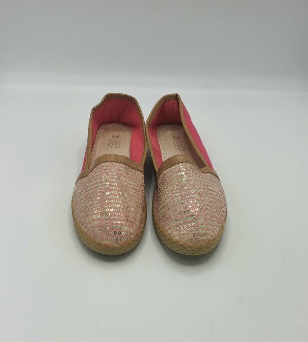 Espadrile dama 36 , material textil , maro roz - imagine 3
