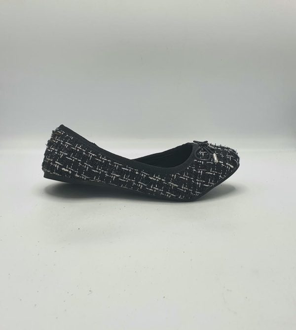 Balerini Asos 38 , material textil ,negru alb - imagine 1