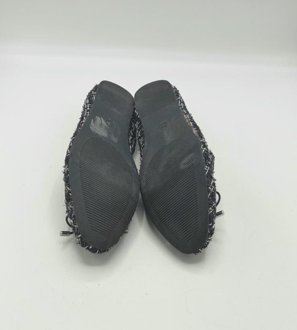 Balerini Asos 38 , material textil ,negru alb - imagine 5