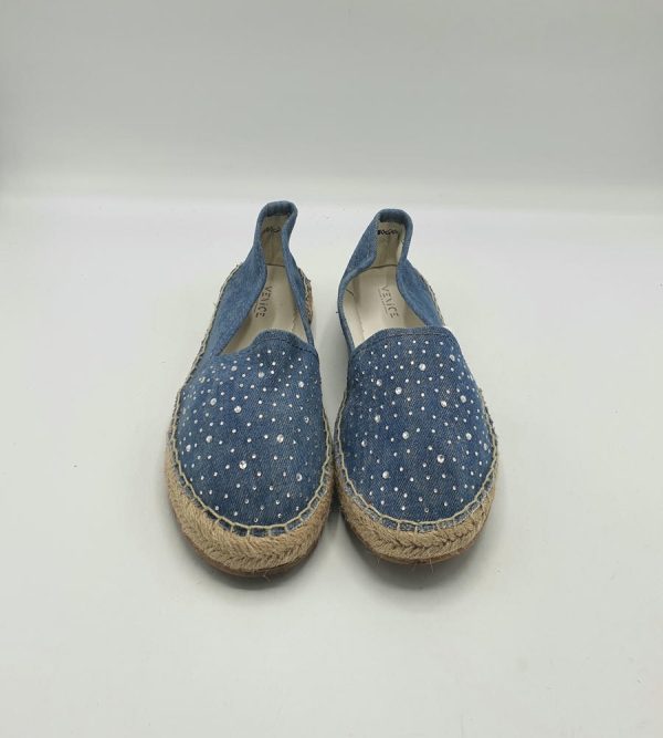 Espadrile dama Venice 38 , material textil , albastru - imagine 3