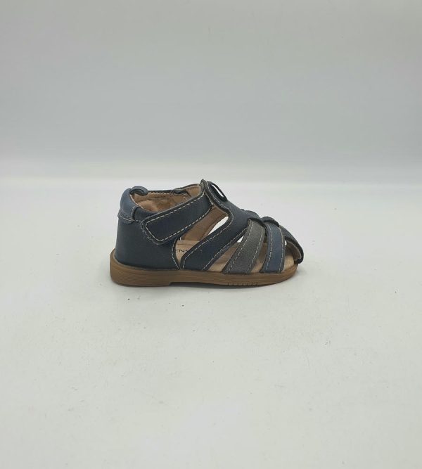Sandale copii Inextenso 20 , imitatie de piele , albastru gri - imagine 1