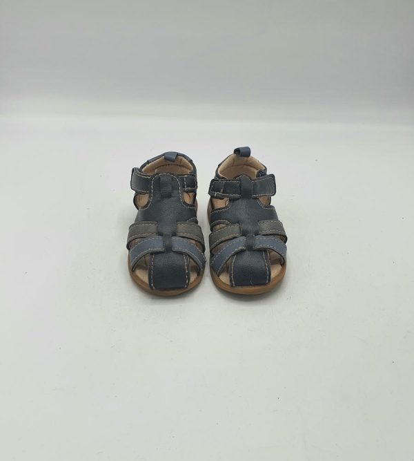 Sandale copii Inextenso 20 , imitatie de piele , albastru gri - imagine 3
