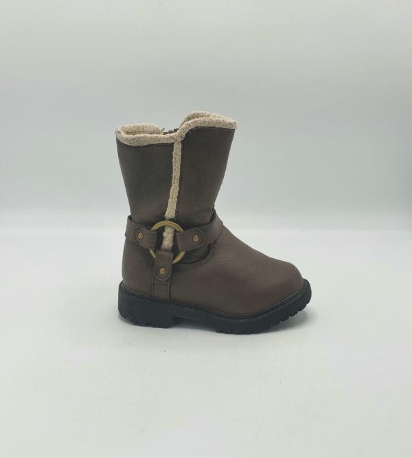 Cizme copii H&M 24 , imitatie de piele , gri - imagine 1