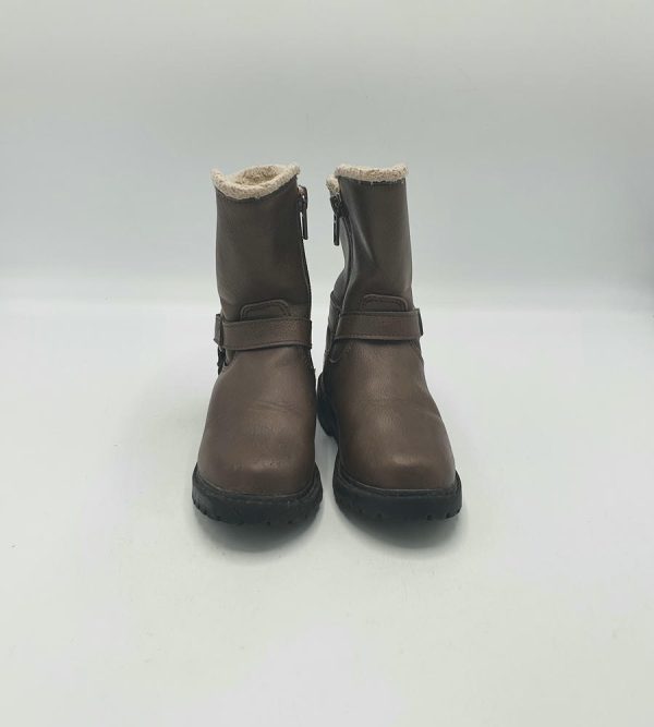 Cizme copii H&M 24 , imitatie de piele , gri - imagine 3
