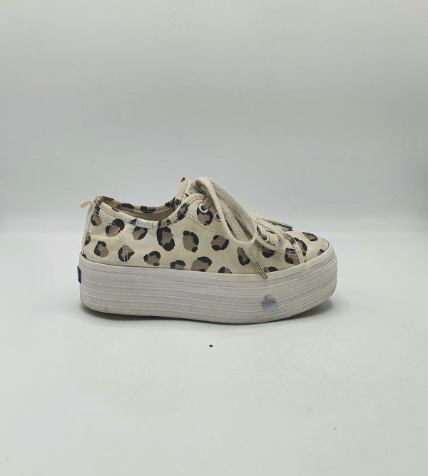 Adidasi dama Keds 36 , material textil ,  alb maro - imagine 1