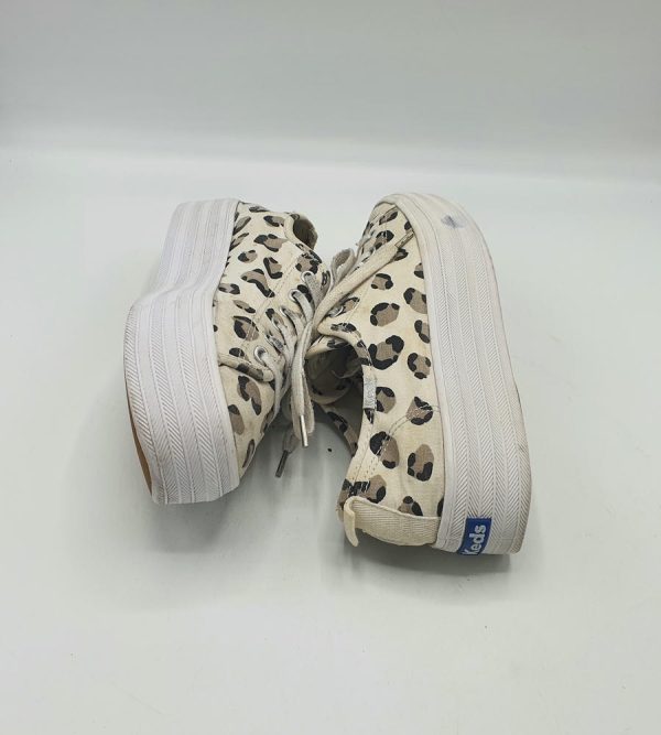 Adidasi dama Keds 36 , material textil ,  alb maro - imagine 4