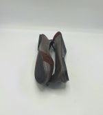 Balerini dama Boc 39 , imitatie de piele , gri maro - imagine 4