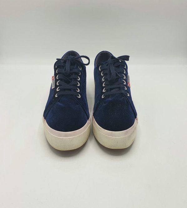 Tenisi dama Superga 39 , material textil, albastru - imagine 3