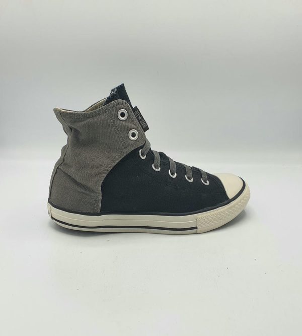Tenisi dama Converse 38.5 , material textil , gri negru - imagine 1