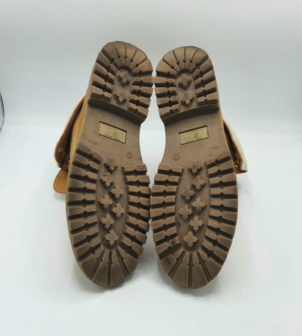 Ghete dama 38 , piele , maro , imblanite - imagine 3