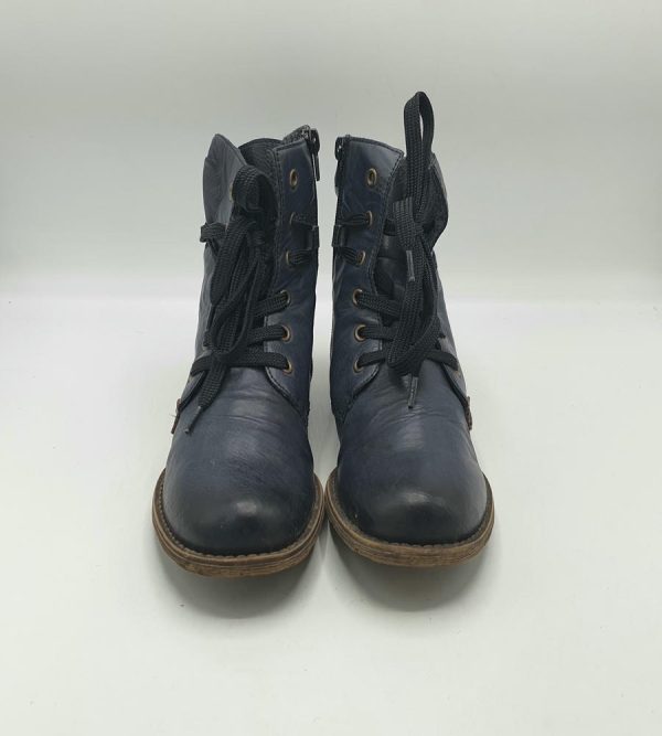 Ghete dama Rieke 38 , imitatie de piele , albastru - imagine 3