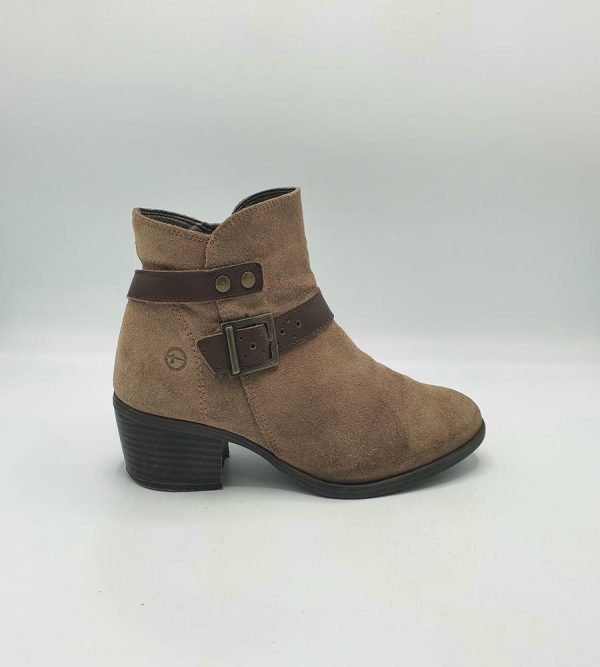 Botine dama Tamaris 37 , piele , maro - imagine 1