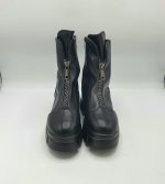 Botine dama Kisser , imitatie piele , negru , imblanite - imagine 5