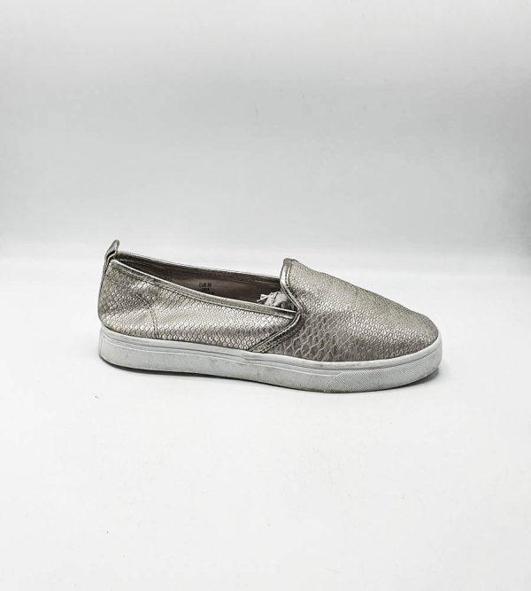 Espadrile dama H&M imitatie de piele , gri - imagine 1
