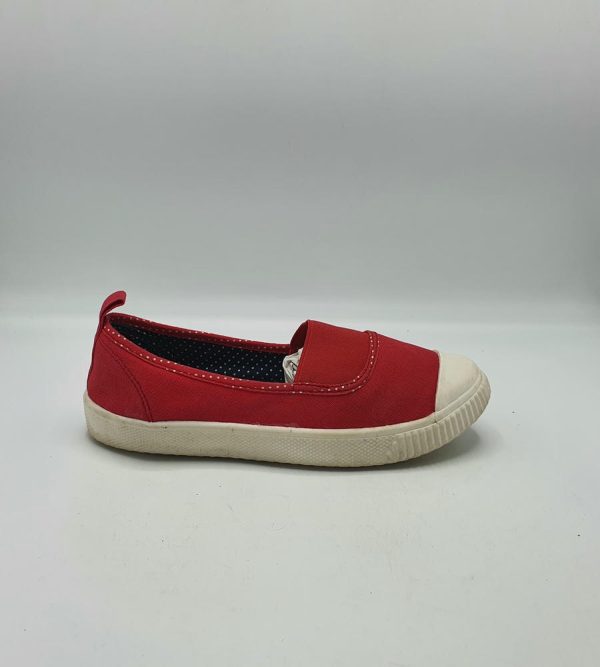 Espadrile dama White Stuff 39 , material textil, rosu alb - imagine 1