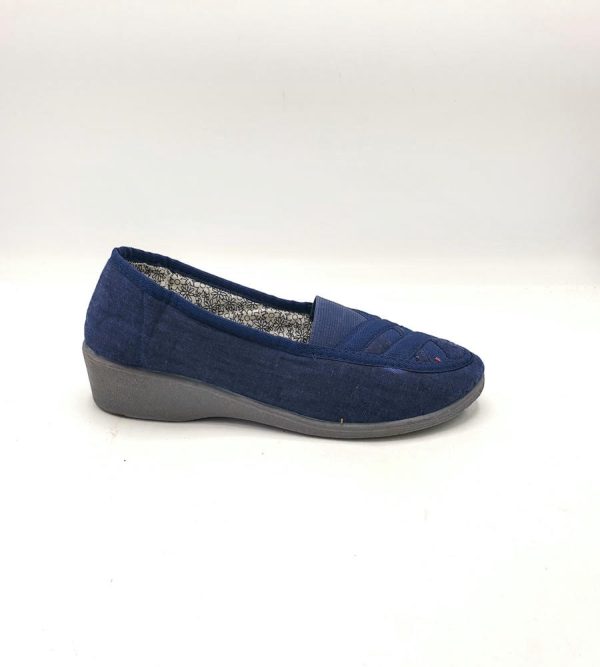 Espadrile dama 38 , material textil, albastru - imagine 1