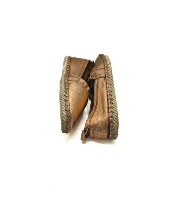 Mocasini Dama 36 , imitatie de piele , auriu - imagine 4