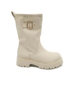 Cizme dama Studio London 41 , imitatie de piele , crem