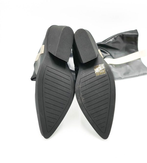 Cizme dama Sampietrini , imitatie piele , negru - imagine 3
