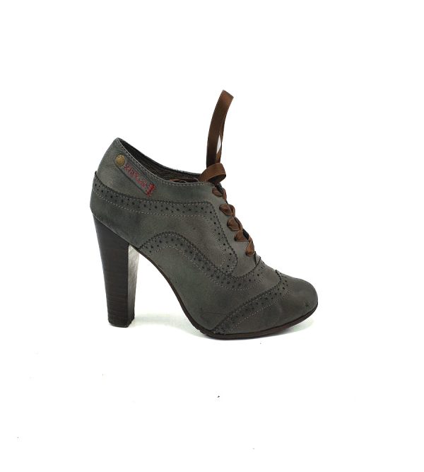 Botine dama Replay 39 , piele , gri - imagine 1