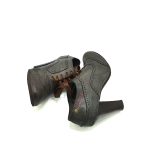 Botine dama Replay 39 , piele , gri - imagine 4