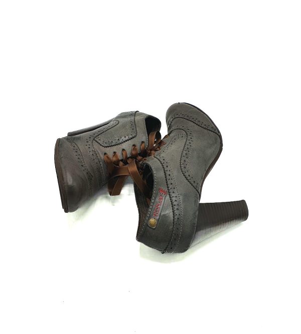 Botine dama Replay 39 , piele , gri - imagine 4