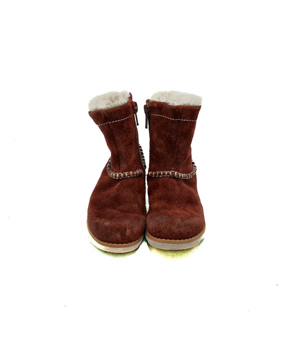 Cizme copii Clarks 24 , piele intoarsa , maro - imagine 3