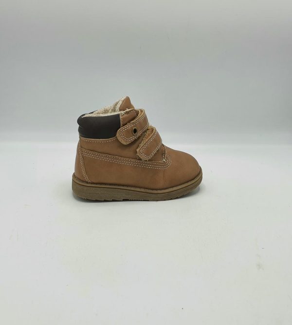 Ghete copii 24 , imitatie piele , maro - imagine 1