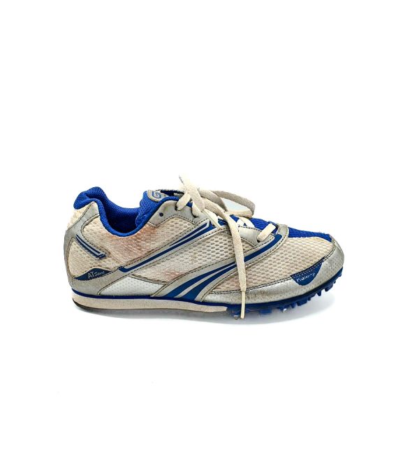 Adidasi dama Kalenji 40 , imitatie de piele , material textil , alb gri albastru , atlestism - imagine 1